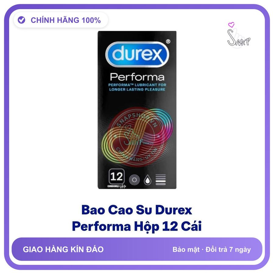Bao cao su durex Chính hãng Bao cao su durex, hộp 12 cái,che tên sản phẩm bảo mật kín đáo