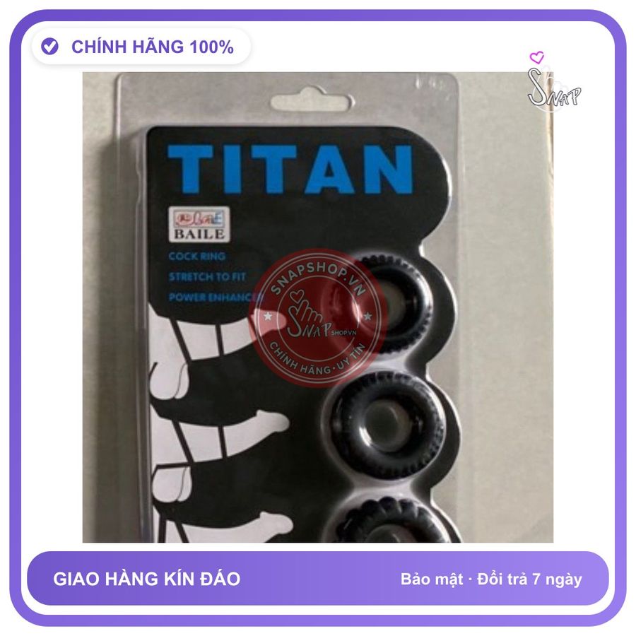 Đồ chơi người lớn TITAN Vòng đeo dương vật cao cấp, cao su co giãn tốt,che tên sản phẩm bảo mật kín đáo