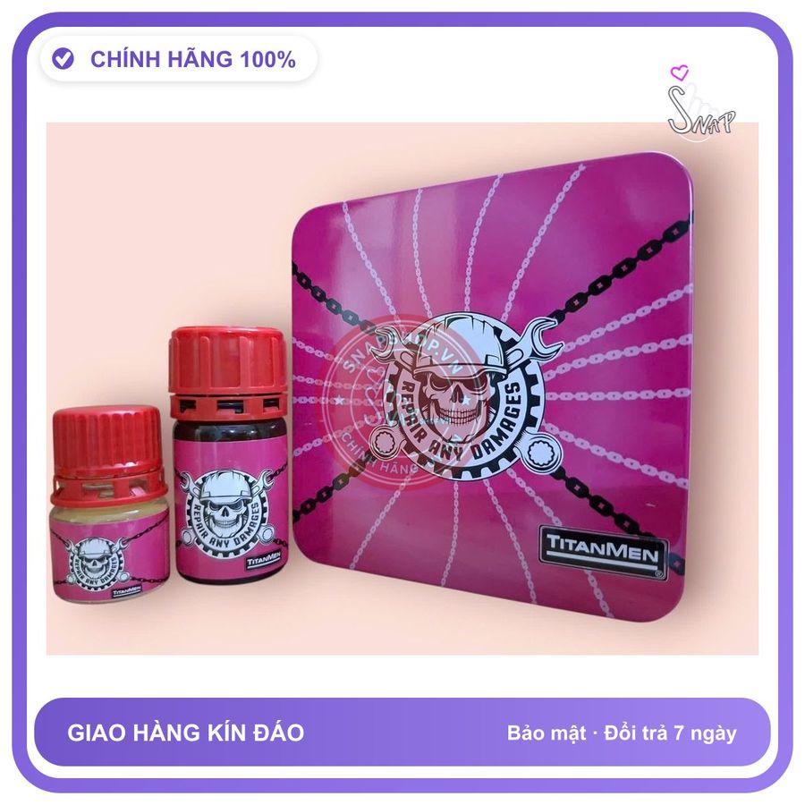 Chai hít tăng khoái cảm Popper TITANMEN 40ml Popper combo cao cấp, 40ml + 20ml, cực mạnh, hàng chính hãng