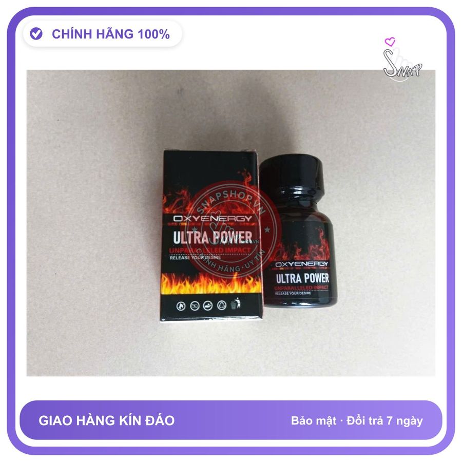 Chai hít tăng khoái cảm Popper OXYENERGY 10ml Popper 10ml, Dòng Mạnh, Cho Ng Lờn, che tên sản phẩm bảo mật kín đáo