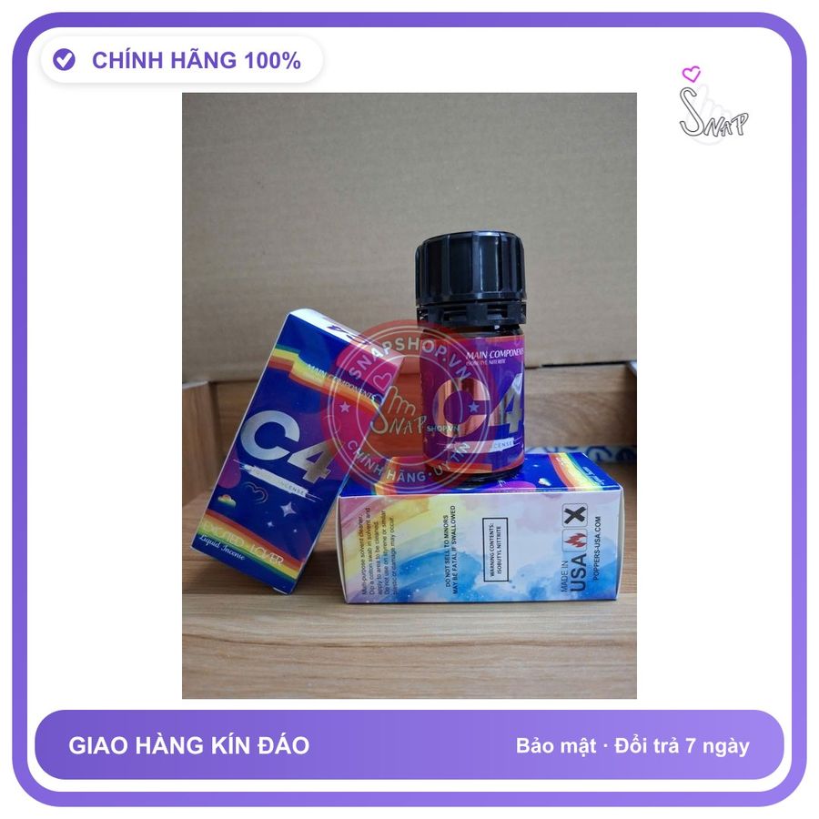 Chai hít tăng khoái cảm Popper MAIN COMPONENTS 40ml Popper Sỉ Lẻ Chai 40ml, che tên sản phẩm bảo mật kín đáo Khi đặt hàng