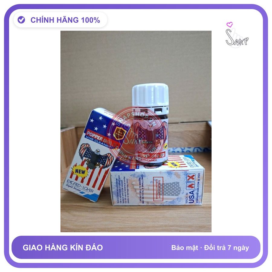 Chai hít tăng khoái cảm Popper POPPER USA 40ml Sỉ lẻ Popper, 40ml USA Hàng Chính Hãng, che tên sản phẩm bảo mật kín đáo Khi đặt hàng