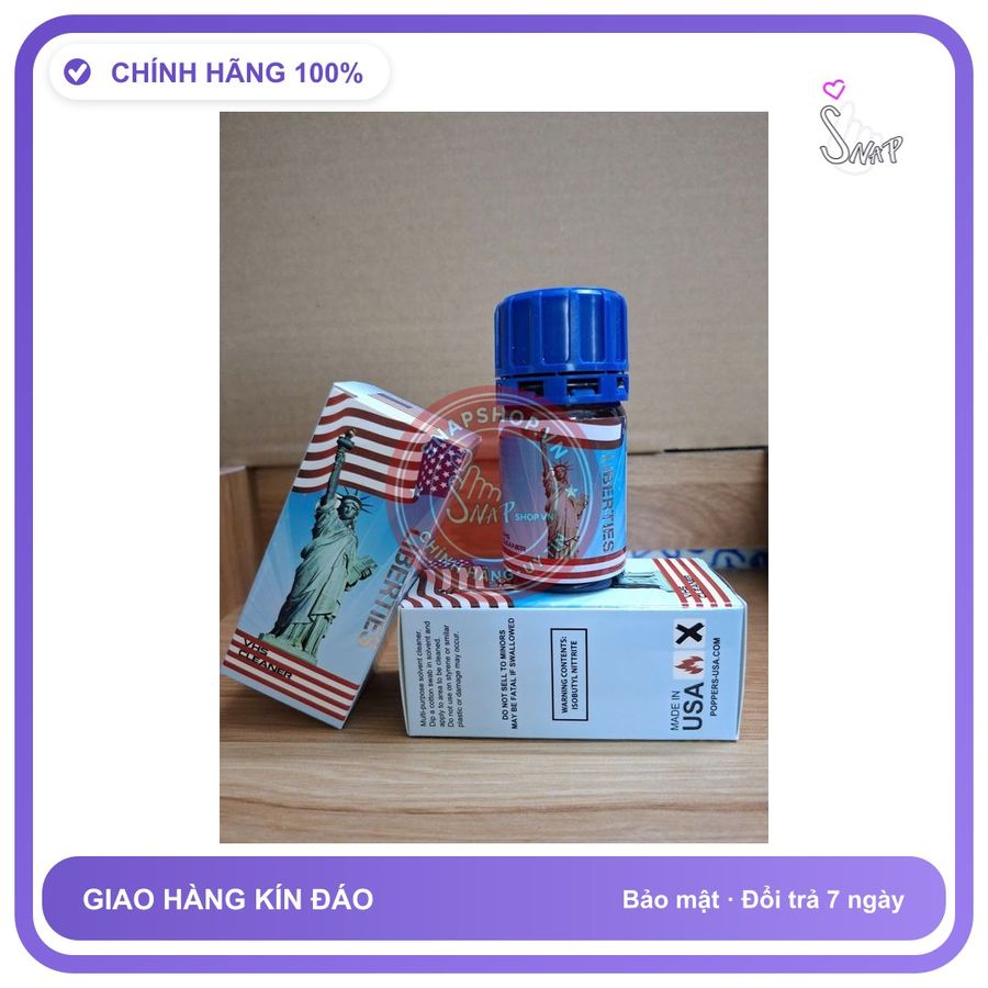 Chai hít tăng khoái cảm Popper LIBERTIES 40ml Sỉ lẻ Popper 40ml USA, Hàng Chính Hãng,che tên sản phẩm bảo mật kín đáo
