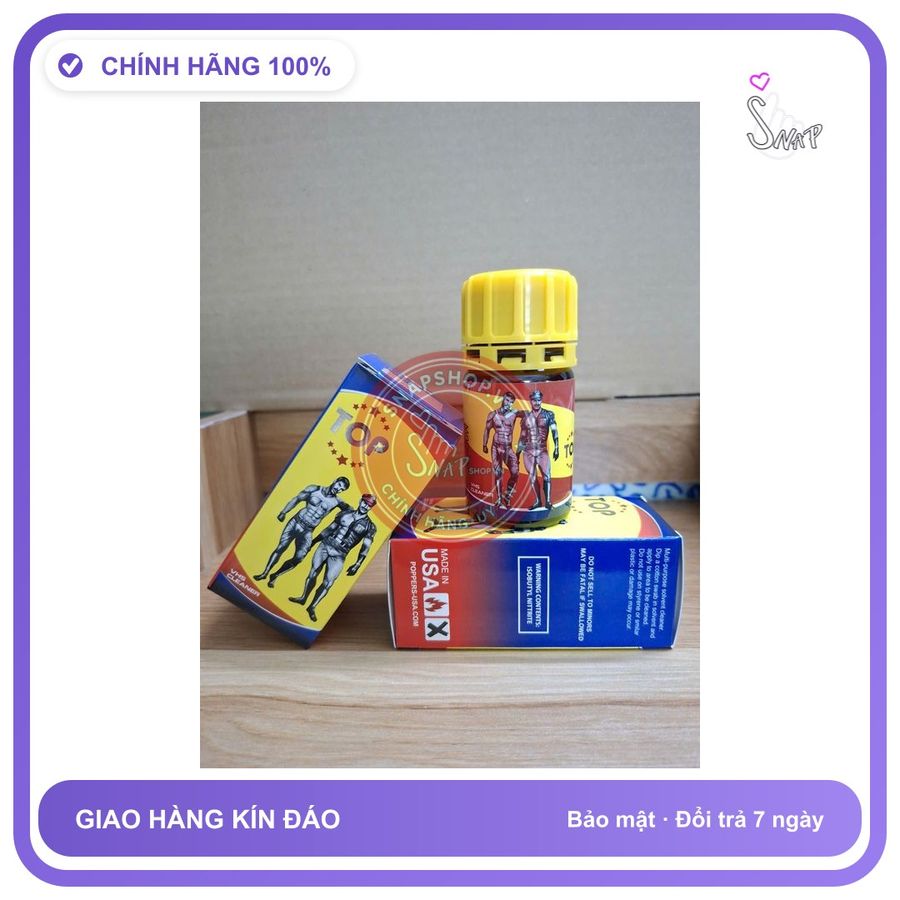 Chai hít tăng khoái cảm Popper TOP 40ml Sỉ lẻ Popper 40ml USA, Hàng Chính Hãng, che tên sản phẩm bảo mật kín đáo Khi đặt