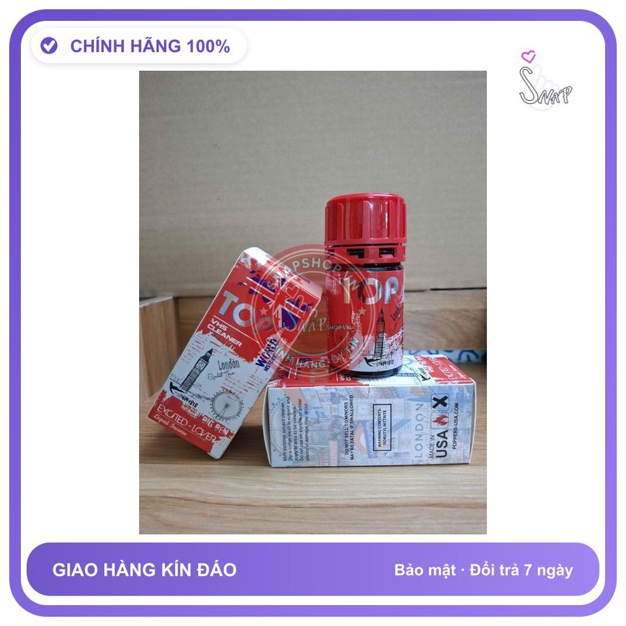 Chai hít tăng khoái cảm Popper TOP 40ml Sỉ lẻ Popper 40ml USA, Hàng Chính Hãng, Che Tên SPham