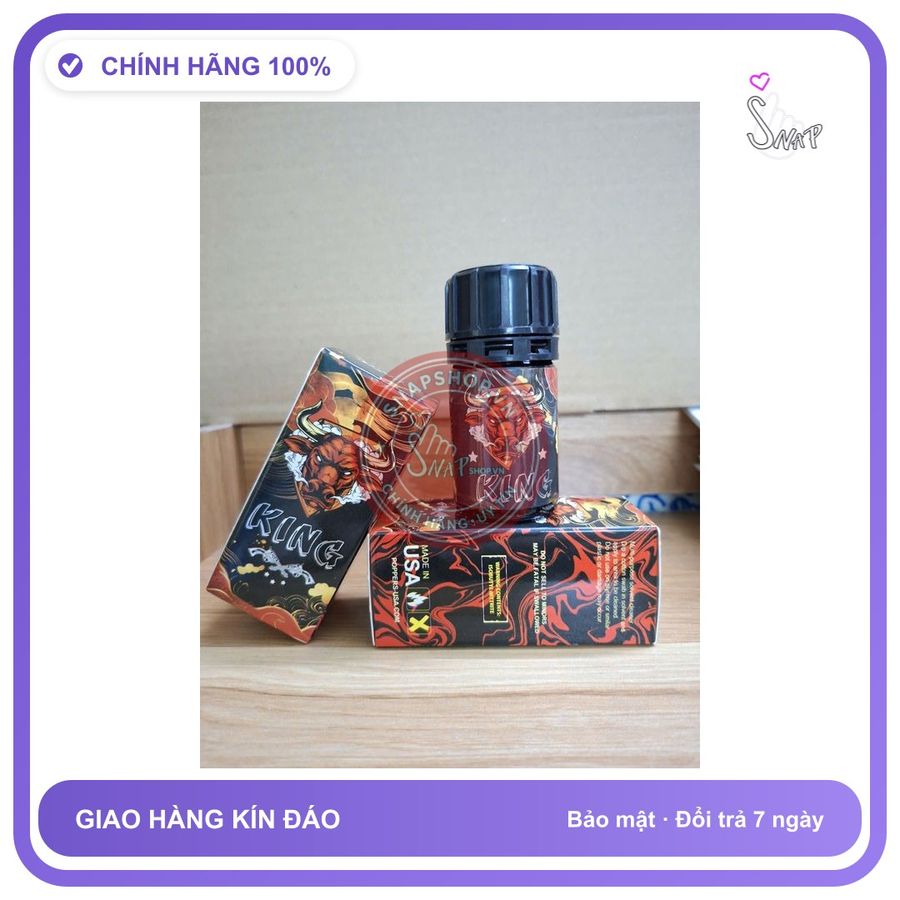 Chai hít tăng khoái cảm Popper KING 40ml Sỉ lẻ Popper, chai 40ml, USA Hàng Chính Hãng, che tên sản phẩm bảo mật kín đáo