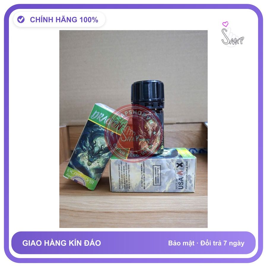 Chai hít tăng khoái cảm Popper DRAGON 40ml Sỉ lẻ Popper,chai 40ml Dòng Usa Cao Cấp, Cực Mạnh, che tên sản phẩm bảo mật kín đáo