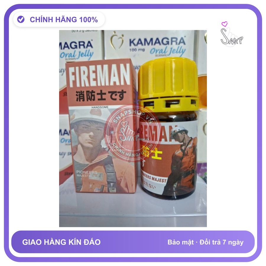 Chai hít tăng khoái cảm Popper FIREMAN 40ml Sỉ lẻ Popper 40ml, Dòng Mạnh, Ko Nhức Đầu, che tên sản phẩm bảo mật kín đáo