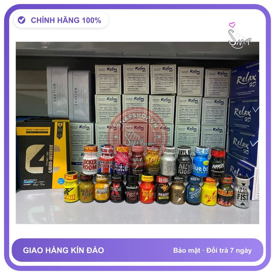 Chai hít tăng khoái cảm Popper Relax 10ml Chai hít hỗ trợ tình dục, 10ml lấy ngẫu nhiên, che tên sản phẩm bảo mật kín đáo