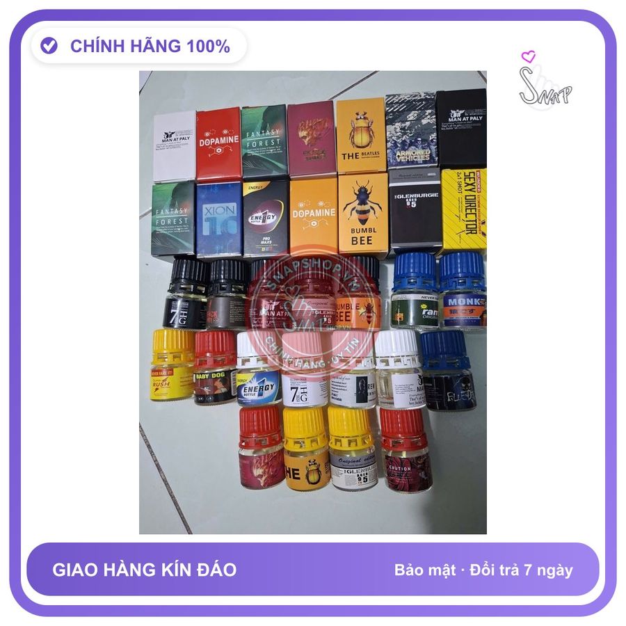 Chai hít tăng khoái cảm Popper MAN AT PALY 20ml Popper 20ml Dòng Cao Cấp, Cực Mạnh, Lấy Ngẫu nhiên, che tên sản phẩm bảo mật kín đáo