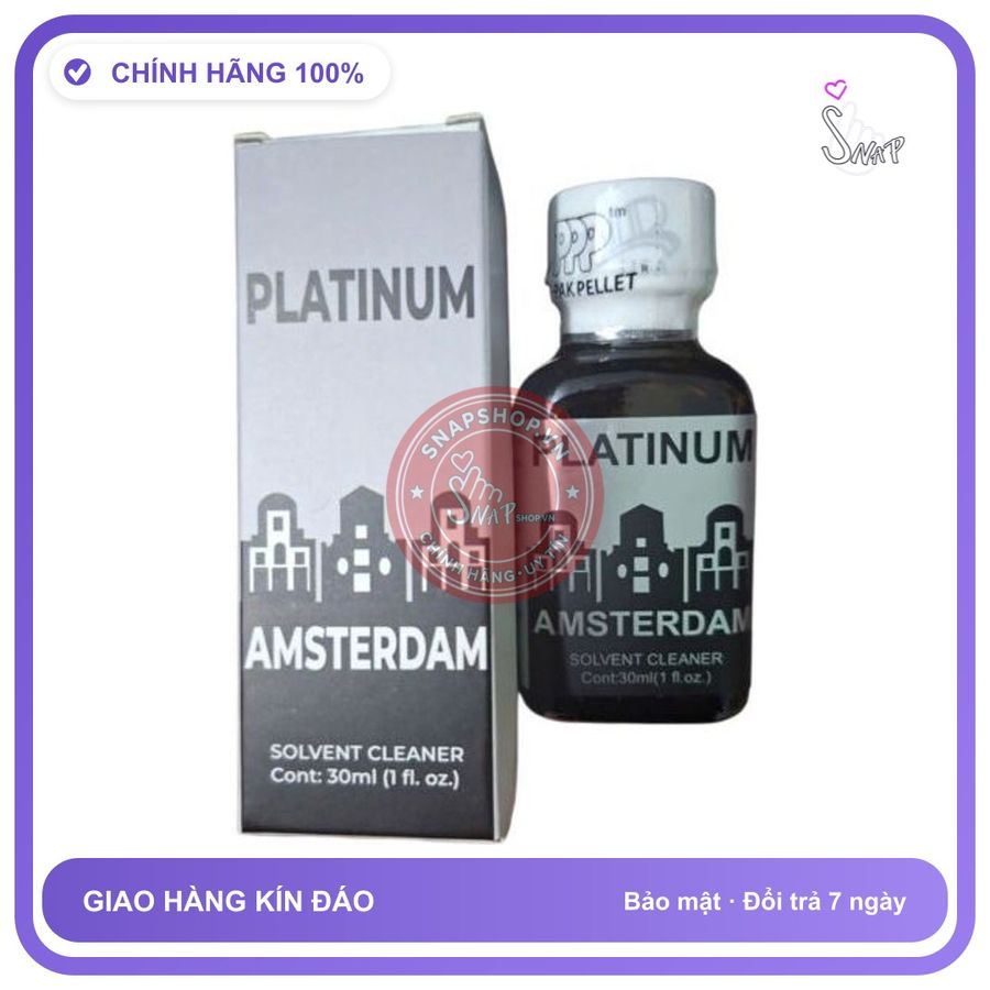 Chai hít tăng khoái cảm Popper PLATINUM 30ml Popper 30ml USA, Hàng Chính Hãng, Cực Mạnh, Phê Lâu, che tên sản phẩm bảo mật kín đáo