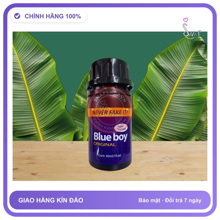 Chai hít tăng khoái cảm Popper Blue boy 40ml Popper khô 40ml, Hàng Chính Hãng Cực Mạnh, Phê Lâu, che tên sản phẩm bảo mật kín đáo
