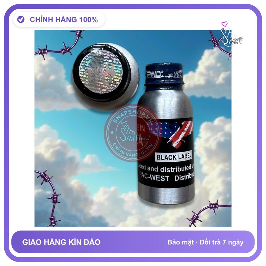 Chai hít tăng khoái cảm Popper PWD 30ml Popper khô 30ml Hàng chính hãng cực mạnh giảm giá, che tên sản phẩm bảo mật kín đáo