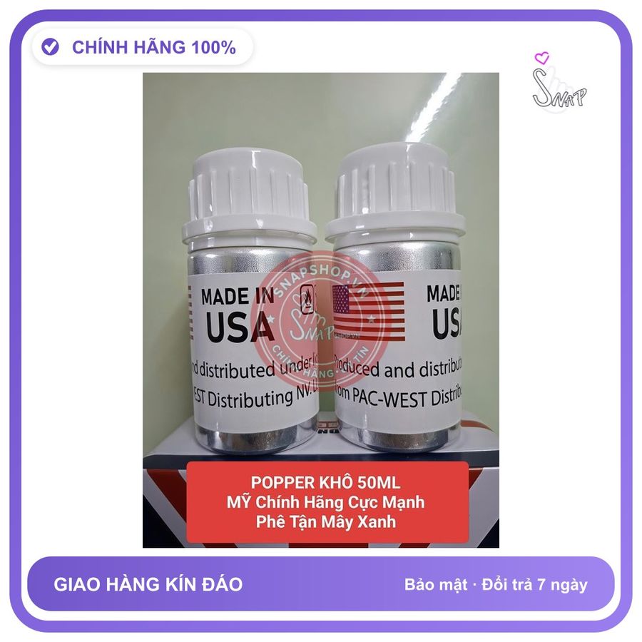 Chai hít tăng khoái cảm Popper 50ml Hàng công ty Popper khô 50ml, giảm giá sốc, số lượng còn ít
