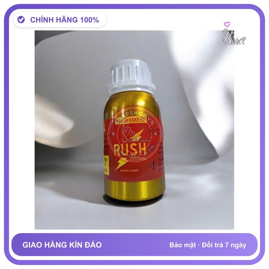 Chai hít tăng khoái cảm Popper RUSH 100ml Popper Khô 100ml USA, Hàng Chính Hãng, Cực Mạnh, Hít Là Phê Ngay
