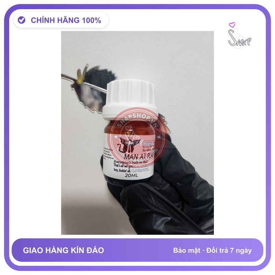 Chai hít tăng khoái cảm Popper MAN AT PLAY 20ml Popper khô 20ml, cực mạnh, bao phê, che tên sản phẩm bảo mật kín đáo