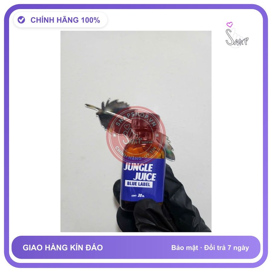 Chai hít tăng khoái cảm Popper Jungle Juice 30ml Popper khô 30ml, Hàng vip usa,phê tận mây xanh,che tên sản phẩm bảo mật kín đáo