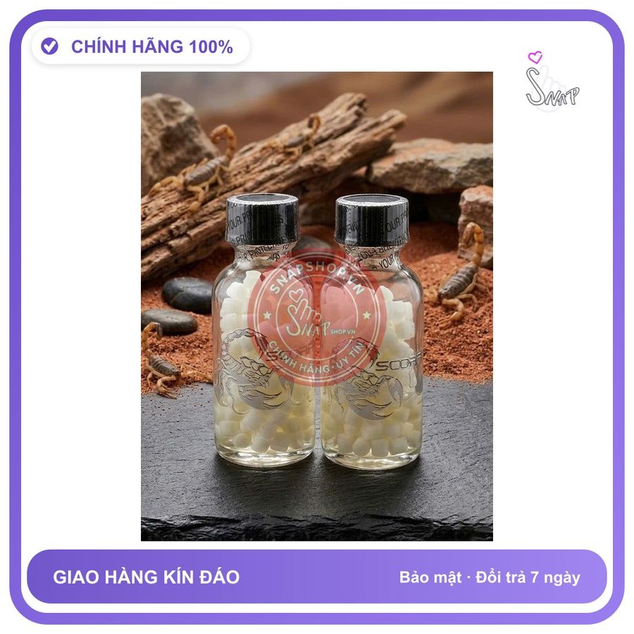 Chai hít tăng khoái cảm Popper SCORP 30ml Popper khô 30ml, con bọ cạp.mẫu mạnh phê lâu,cho ng lờn.che tên sản phẩm bảo mật kín đáo