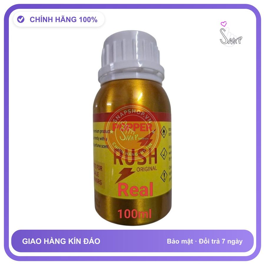 Chai hít tăng khoái cảm Popper POPPER RUSH 100ml Popper khô 100ml rush real usa, phê kéo dài