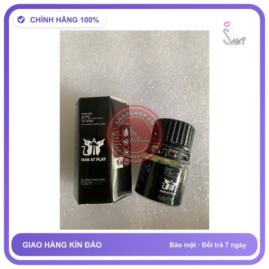 Chai hít tăng khoái cảm Popper MAN AT PLAY 20ml Popper khô 20ml, cực mạnh,phê lâu, che tên sản phẩm bảo mật kín đáo