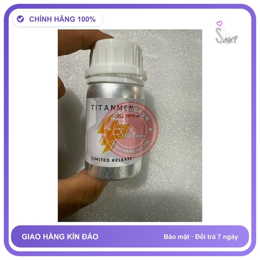 Chai hít tăng khoái cảm Popper TITANMEN 60ml Popper khô 60ml giá sỉ, dòng mạnh, phê lâu, chống lờn, che tên sản phẩm bảo mật kín đáo