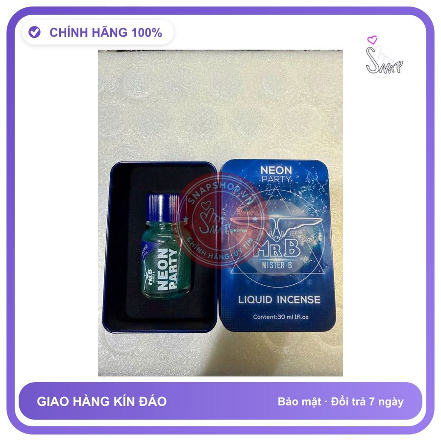 Chai hít tăng khoái cảm Popper MRB 40ml Popper neon 40ml, cao cấp, cực mạnh, phê lâu, chống lờn