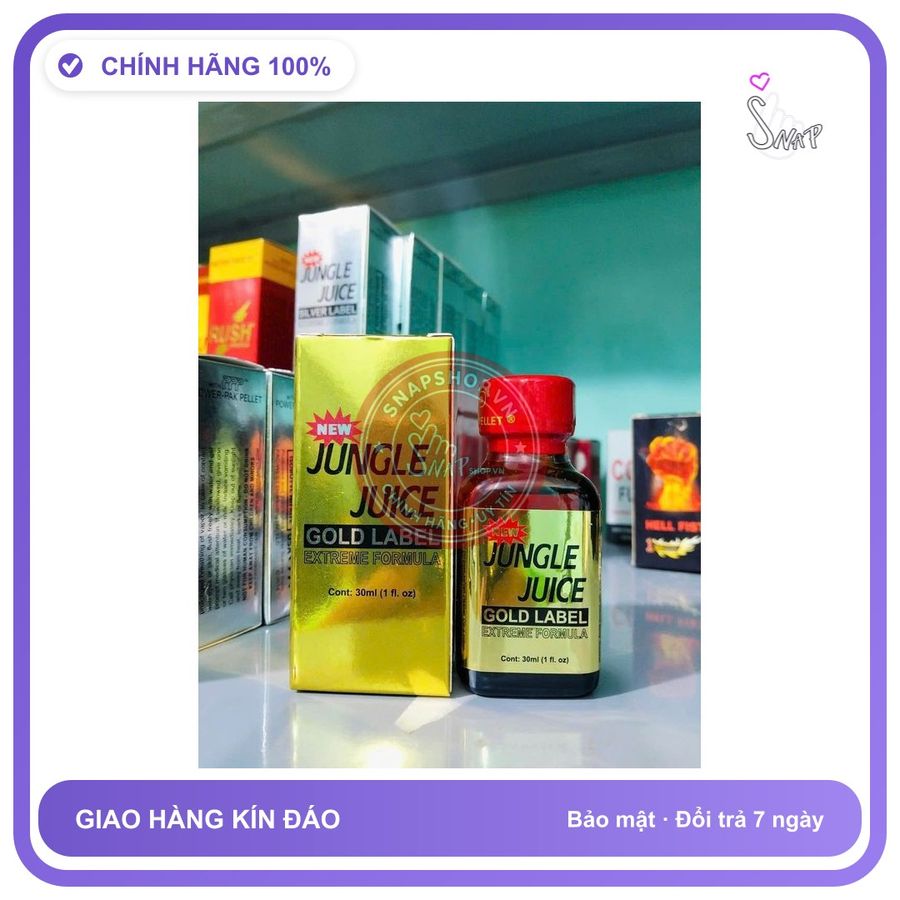 Chai hít tăng khoái cảm Popper Jungle Juice 30ml Popper usa 30ml, dòng chính hãng, cực mạnh, phê lâu,phê tới đỉnh