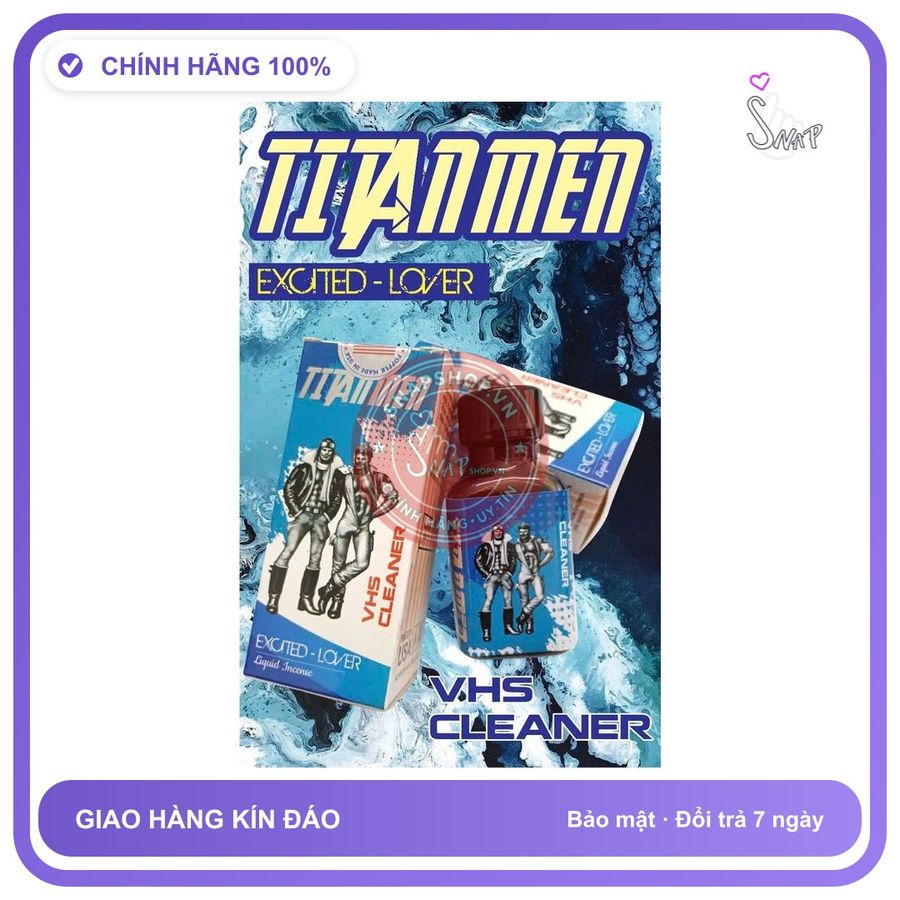 Chai hít tăng khoái cảm Popper TITANMEN 30ml Popper mỹ 30ml, hàng chính hãng, phê tận mây xanh, che tên sản phẩm bảo mật kín đáo