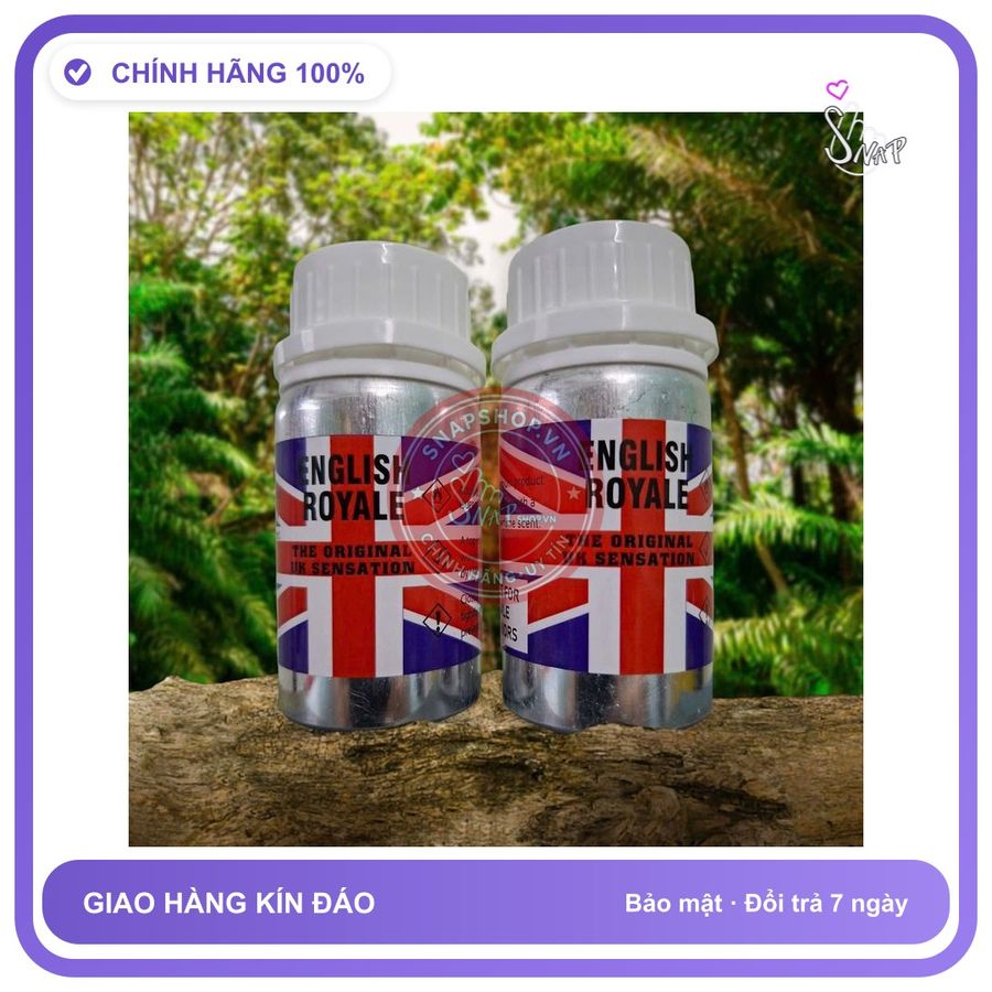 Chai hít tăng khoái cảm Popper ENGLISH ROYALE 60ml Popper khô 60ml, dòng mỹ cực mạnh, giá sỉ