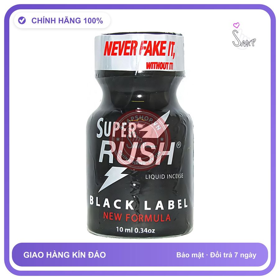 Dòng Cao Cấp Chính Hãng - Chai hít tăng khoái cảm Dung Dịch Hít Thư Giãn SUPER RUSH 10ml Chai Hít Tăng Khoái Cảm Popper