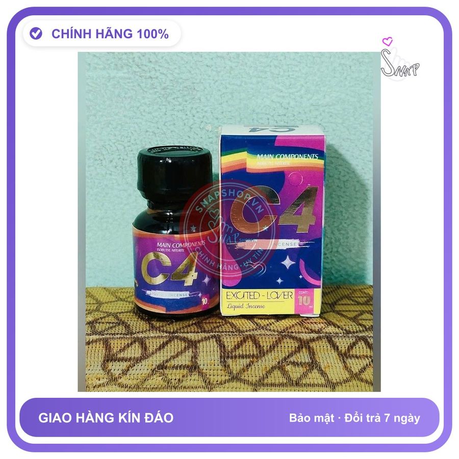 Chai hít tăng khoái cảm Popper MAIN COMPONENTS 10ml Popper 10ml Usa hàng chính hãng, cực mạnh ko phê hoàn tiền