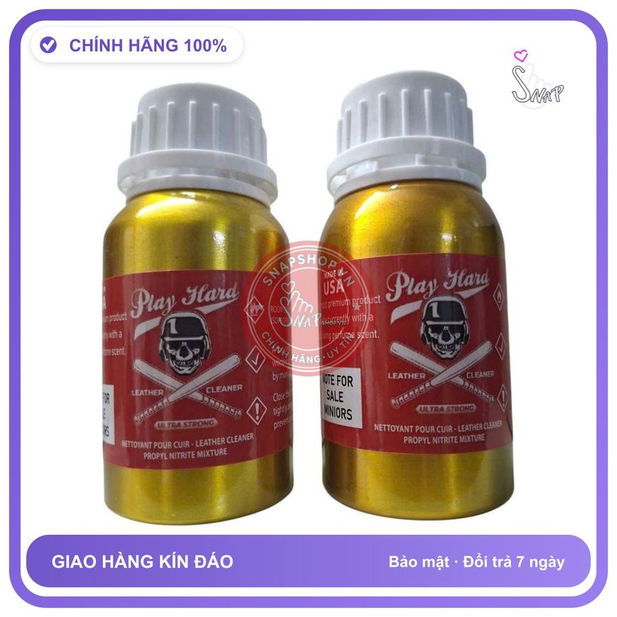 Chai hít tăng khoái cảm Popper Play Hard 100ml Popper khô 100ml Hàng Chính Hãng Cực Mạnh, Ko phê hoàn tiền