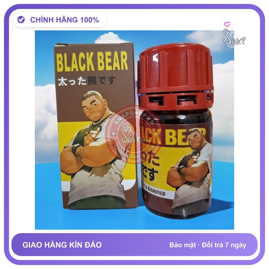 Chai hít tăng khoái cảm Popper BLACK BEAR 40ml Popper 40ml Chính Hãng, Phê Lâu, Cho Ng Lờn