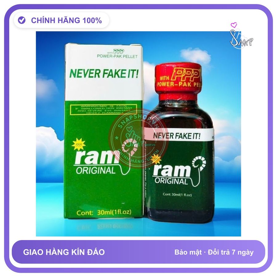 Chai hít tăng khoái cảm Popper ram 30ml Popper 30ml USA, Dòng Cao Cấp, Cực Mạnh, Phê Lâu, che tên sản phẩm bảo mật kín đáo