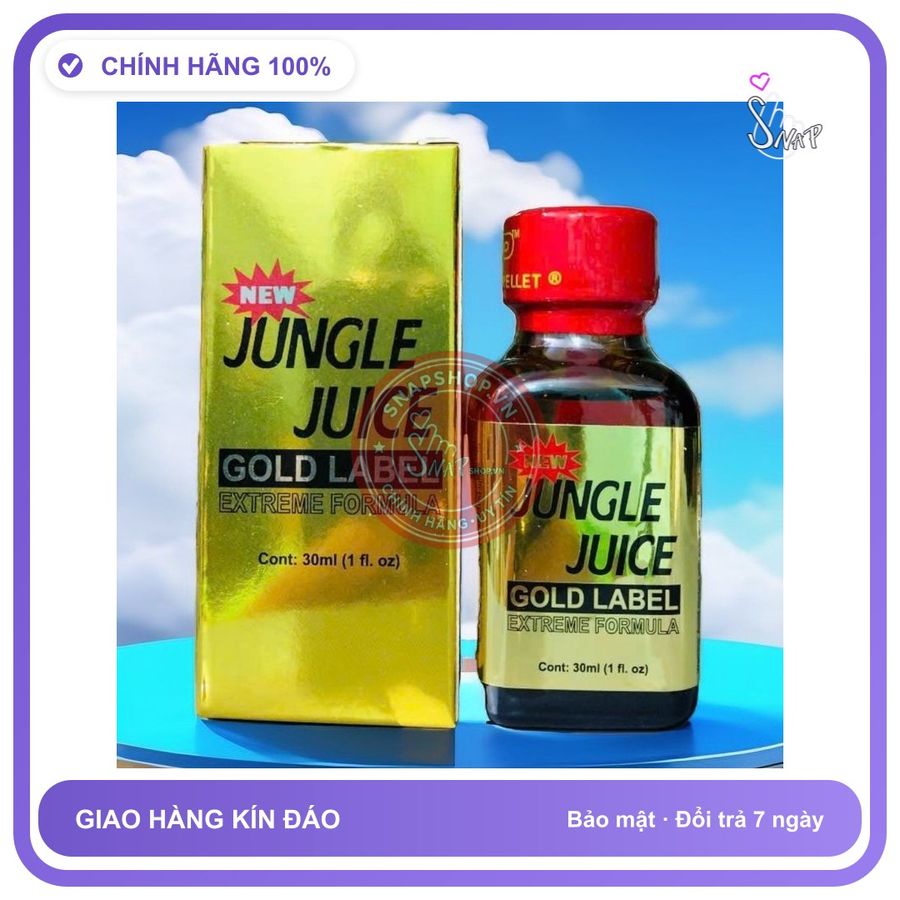 Chai hít tăng khoái cảm Popper Jungle Juice 30ml Popper 30ml USA, Dòng Cực Mạnh, cho Ng Lờn Nặng, che tên sản phẩm bảo mật kín đáo