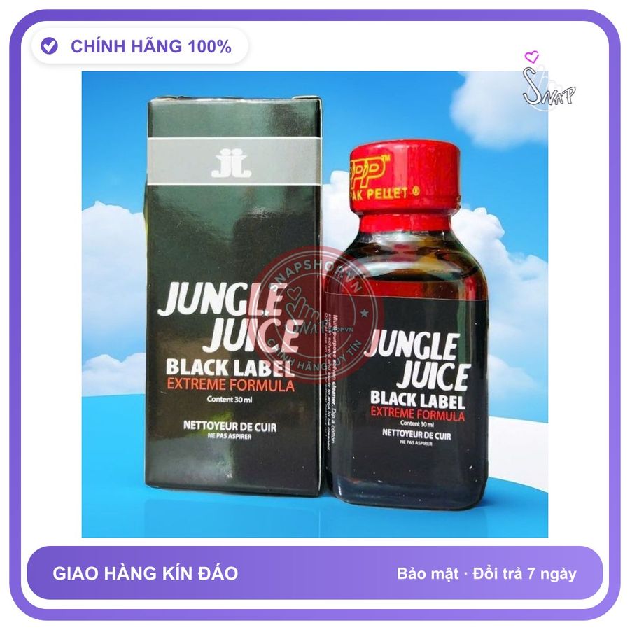 Chai hít tăng khoái cảm Popper Jungle Juice 30ml Popper 30ml USA, Hàng Chính Hãng, Cực Mạnh, Phê Lâu, Mùi Hương Dễ Hít, che tên sản phẩm bảo mật kín đ