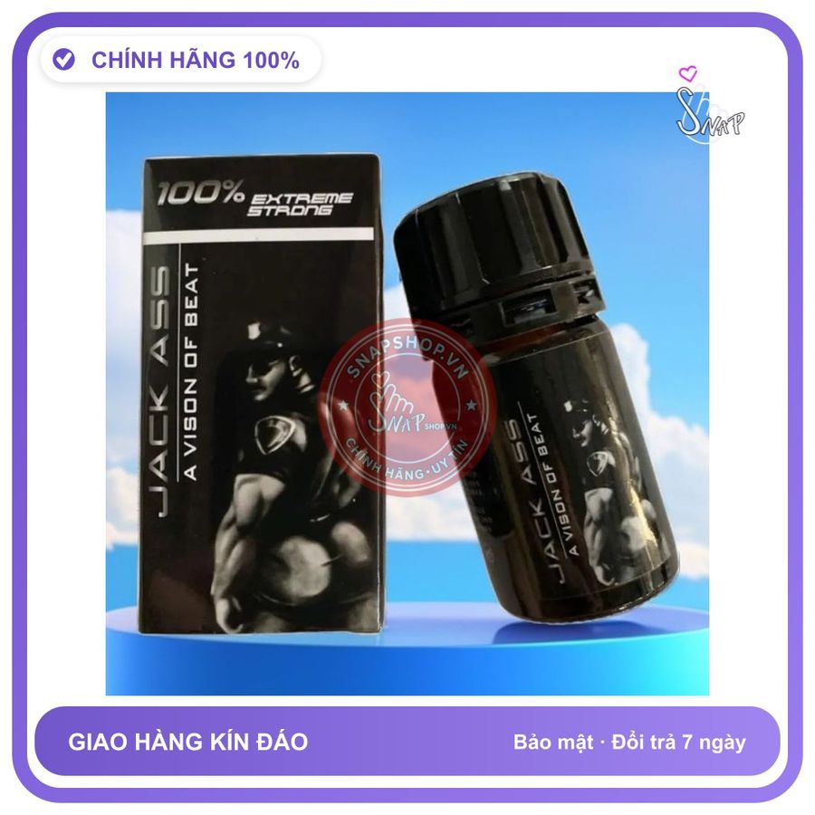 Chai hít tăng khoái cảm Popper JACK ASS 40ml Popper 40ml, USA Cực Mạnh, Mùi Hương Dịu Dễ Hít, Ko Nhức Đầu