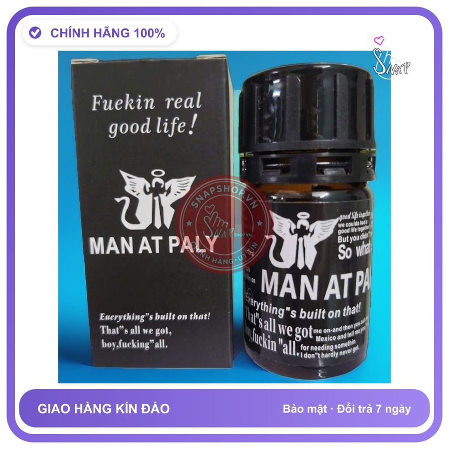 Chai hít tăng khoái cảm Popper MAN AT PALY 40ml Popper 40ml USA, Dòng Cao Cấp, Cực Mạnh Phê Lâu, Mùi Hương Dễ Hít, che tên sản phẩm bảo mật kín đáo