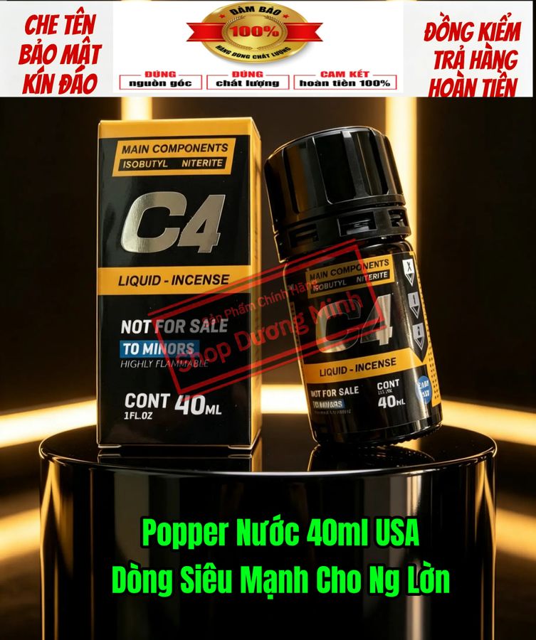 Popper 40ml USA, Dòng Cao Cấp, Cực Mạnh Phê Lâu Cho Ng Lờn 