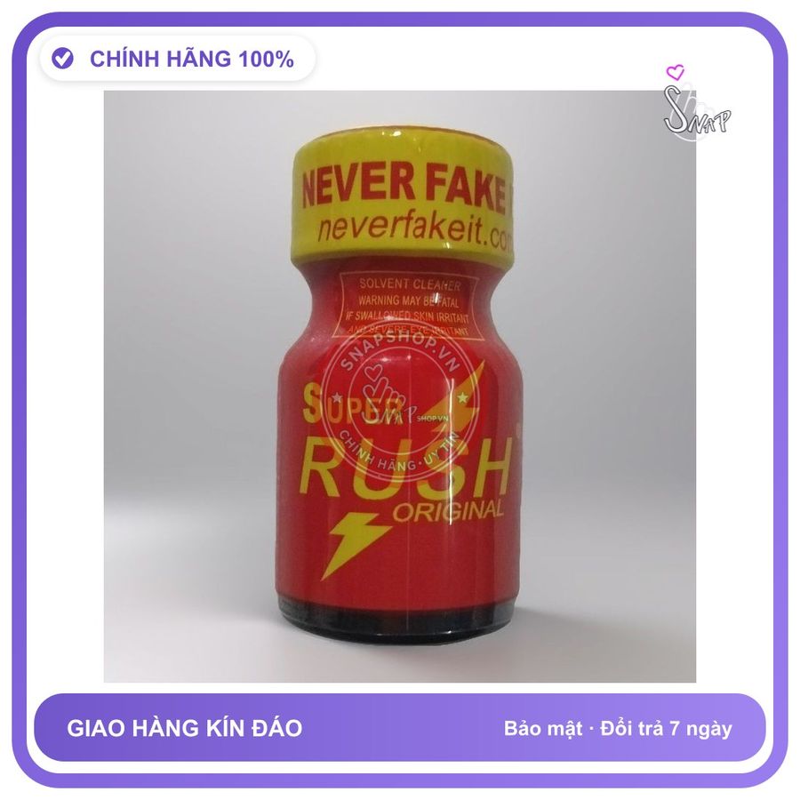 Chai hít tăng khoái cảm Popper SUPER RUSH 10ml Popper mỹ 10ml hàng chính hãng cực mạnh, bao phê