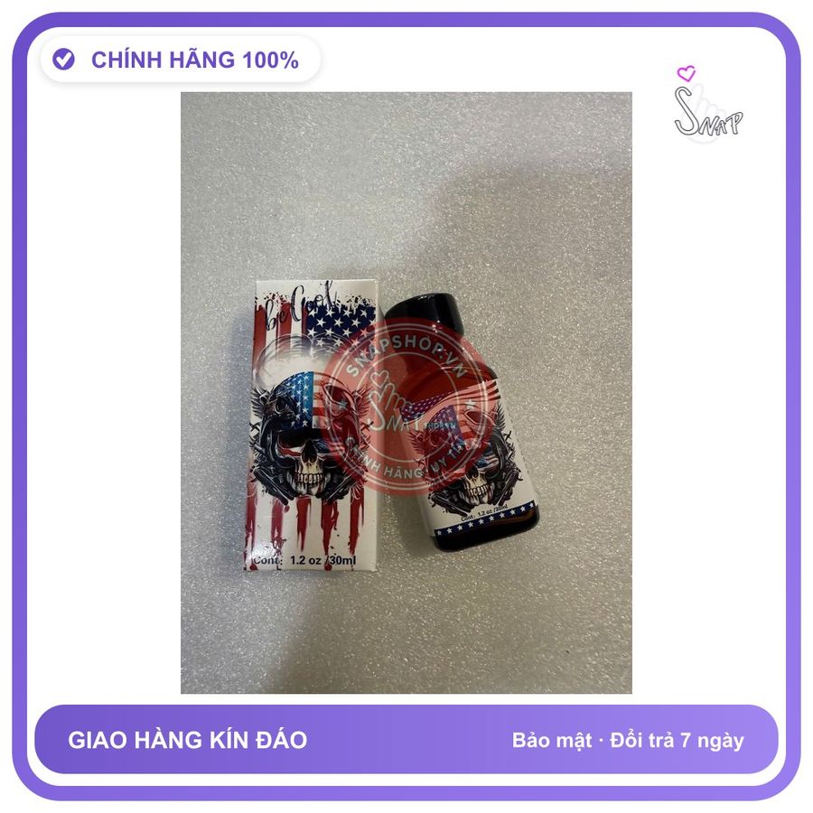 Chai hít tăng khoái cảm Popper be Cool 30ml Popper khô đầu lâu 30ml USA Hàng Chính Hãng Cực Mạnh
