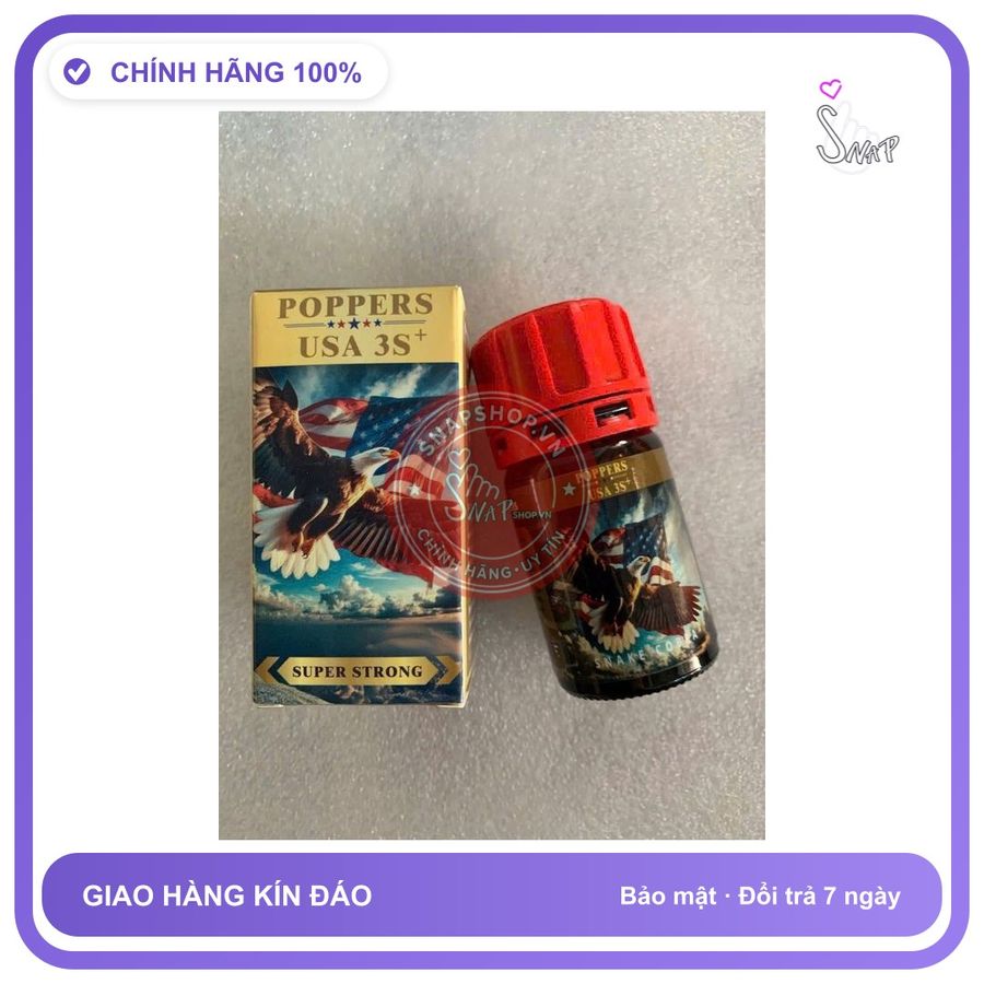 Chai hít tăng khoái cảm Popper POPPERS 40ml Popper mỹ 40ml, cực mạnh,giá tốt, che tên sản phẩm bảo mật kín đáo