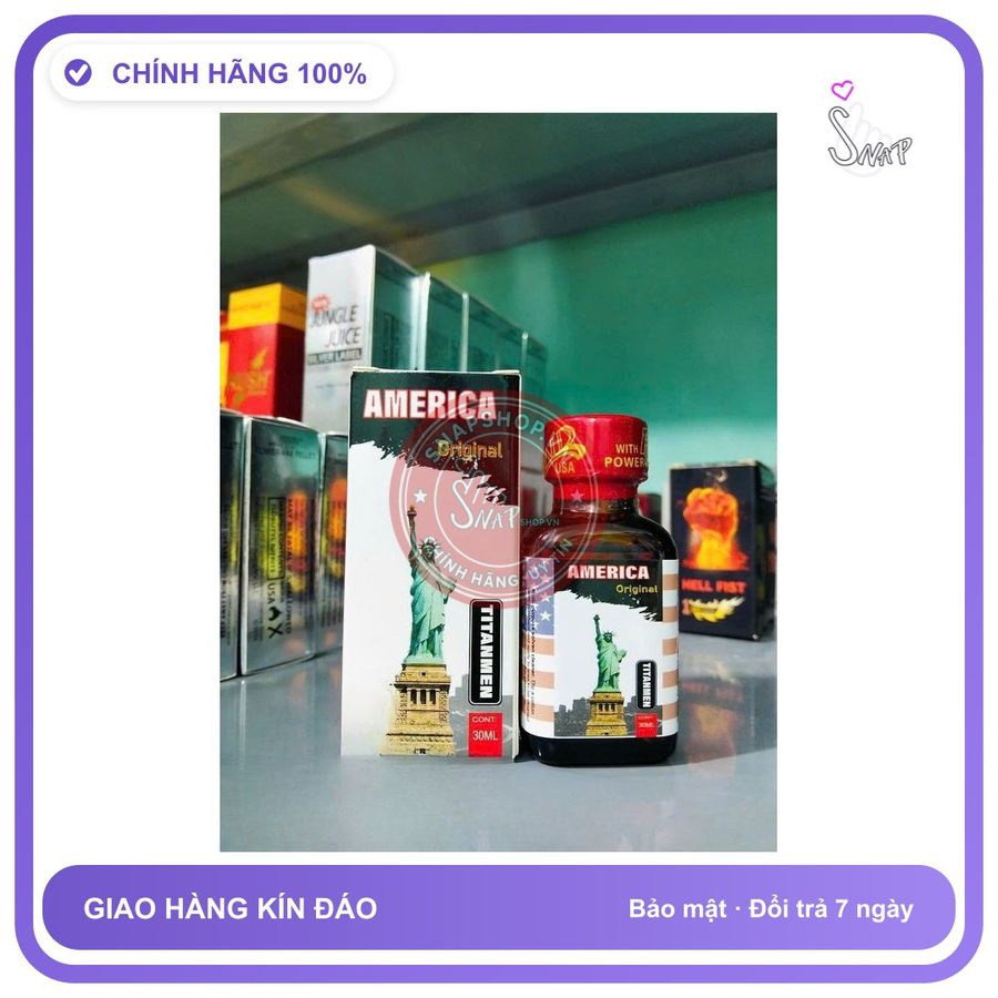 Chai hít tăng khoái cảm Popper AMERICA 30ml Popper 30ml giá tốt, mã America usa