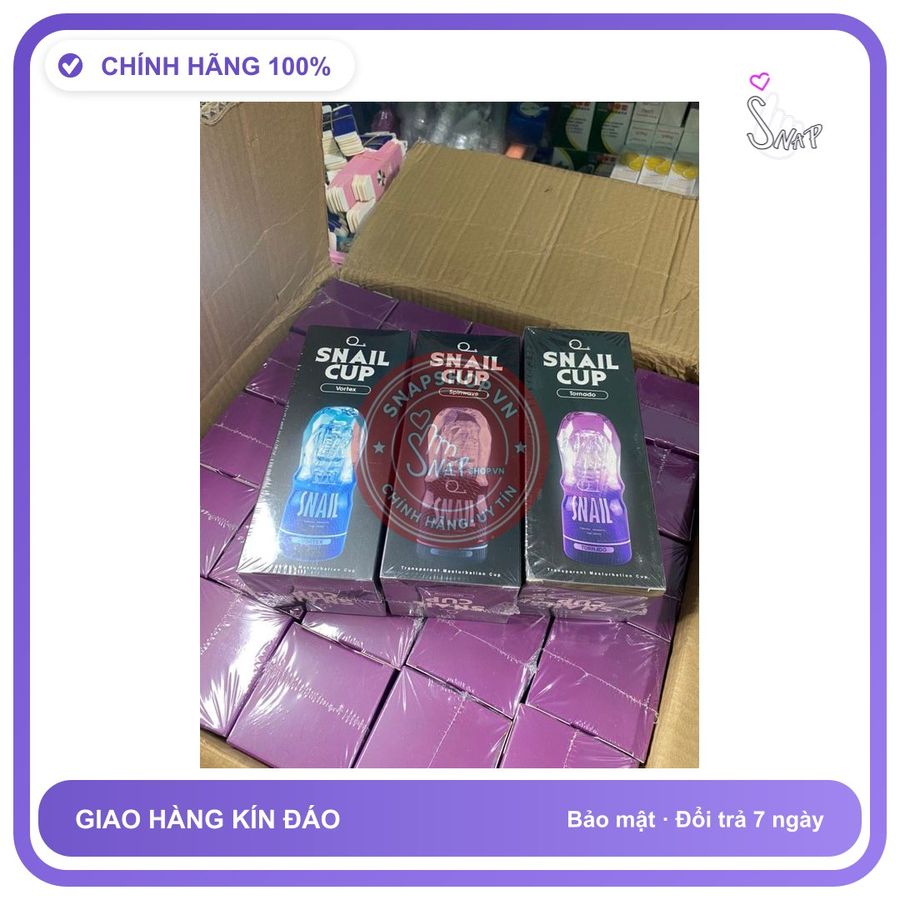 SNAIL Cốc âm đạo cao cấp, chất liệu silicon bền bỉ, che tên sản phẩm bảo mật kín đáo