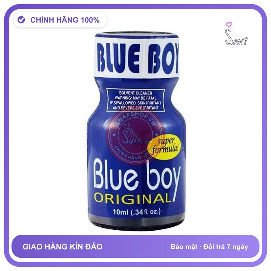 Chai hít tăng khoái cảm Popper Blue Boy 10ml Popper 10ml, blue boy, cam kết hàng chính hãng, cực mạnh, phê lâu