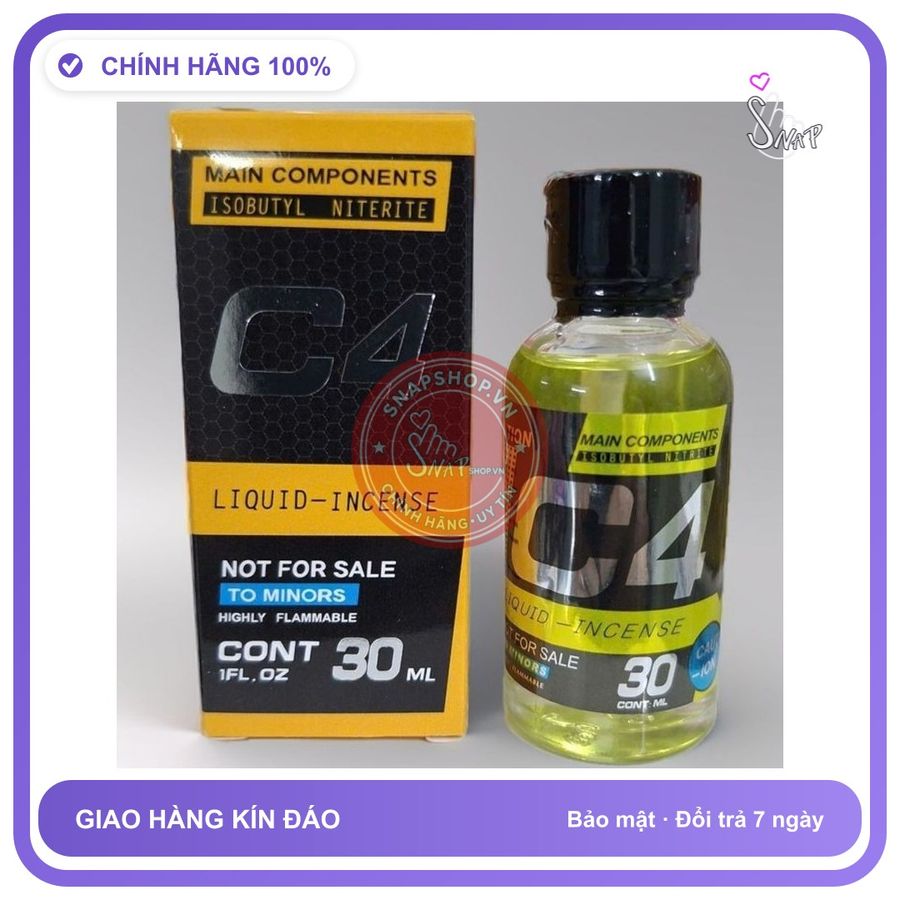 Chai hít tăng khoái cảm Popper MAIN COMPONENTS 30ml Popper 30ml USA, giá sỉ