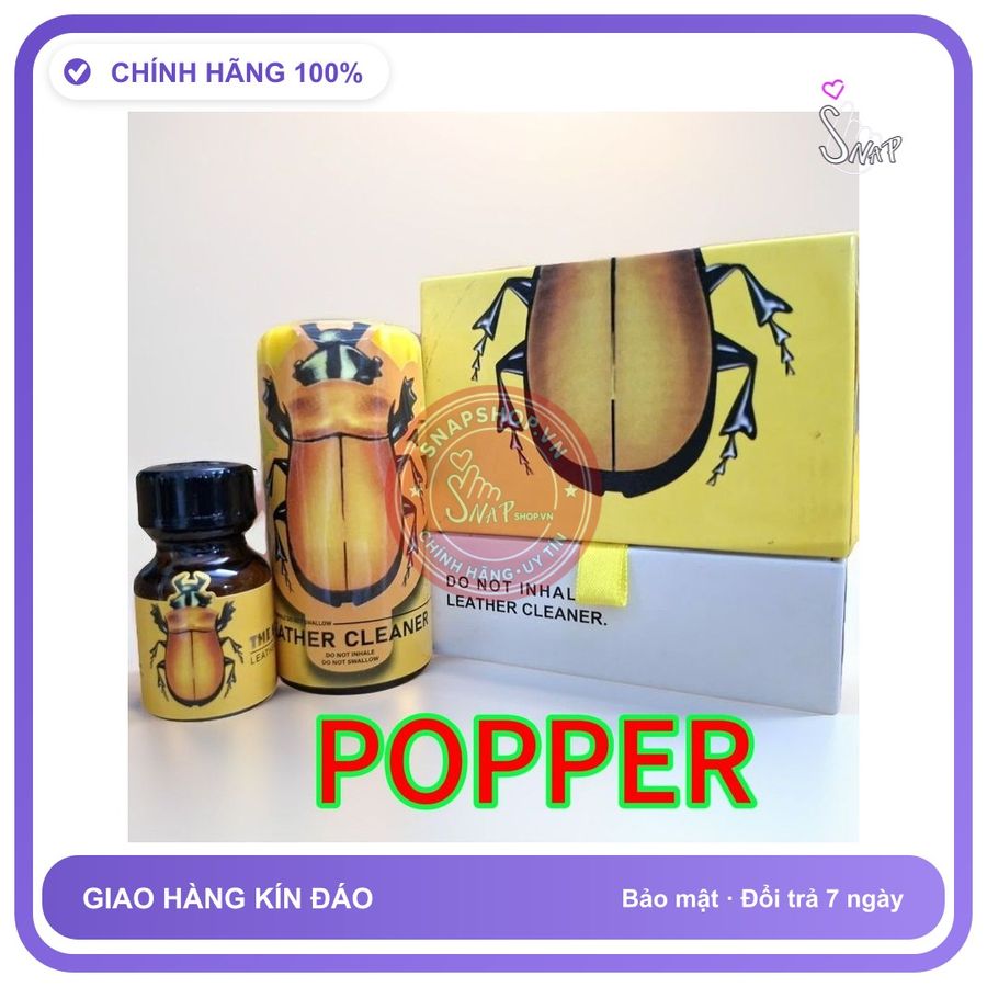 Chai hít tăng khoái cảm Popper THE LEATHER CLEANER Popper hộp cao cấp,sỉ lẻ giá tốt, che tên sản phẩm bảo mật kín đáo