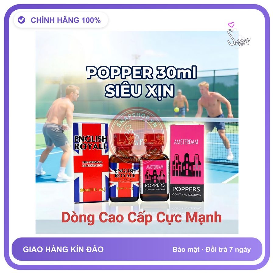 Chai hít tăng khoái cảm Popper English RoyaleAmsterdam 30ml Combo 2 popper 30ml USA chính hãng, Dòng cao cấp, phê xuyên não,che tên sản phẩm bảo mật k