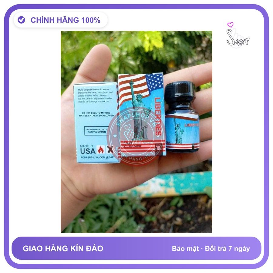 Chai hít tăng khoái cảm Popper LIBERTIES 10ml Chai hít Popper 10ml, USA, Giúp Tăng Khoái Cảm, Cho Nam Nữ, Phê Lâu Hơn