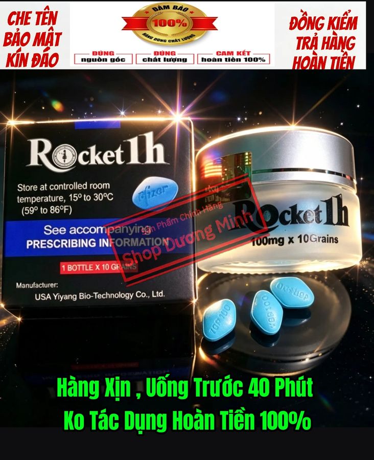 Thuốc tăng cường sinh lý cho nam ( Rocket 1h) Hàng Chính Hãng,  Giá Ưu Đãi 